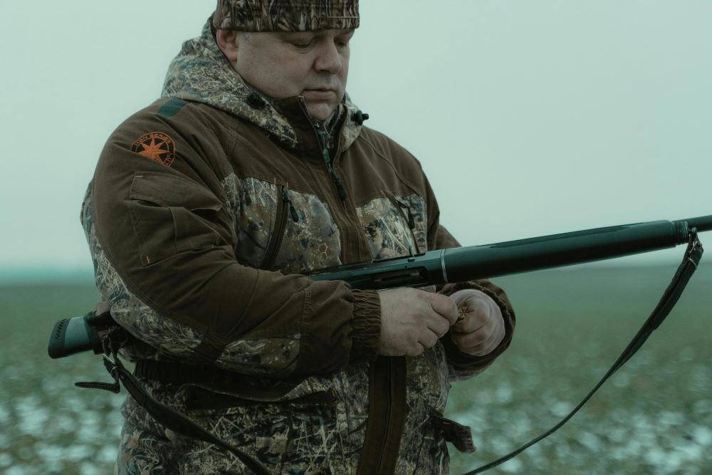 A hunter getting ready for his hunt